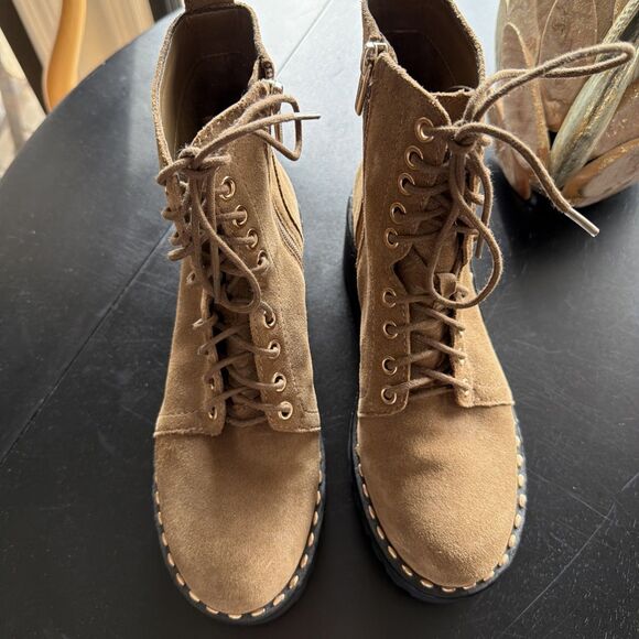 Vince Camuto Leather Women's Mecale Combat Boot Dogwood 6.5 - Picture 6 of 9